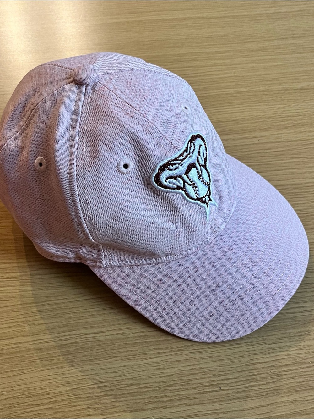 MLB Light Pink Arizona AZ Diamondbacks Baseball Cap with Embroidered Snake Patch